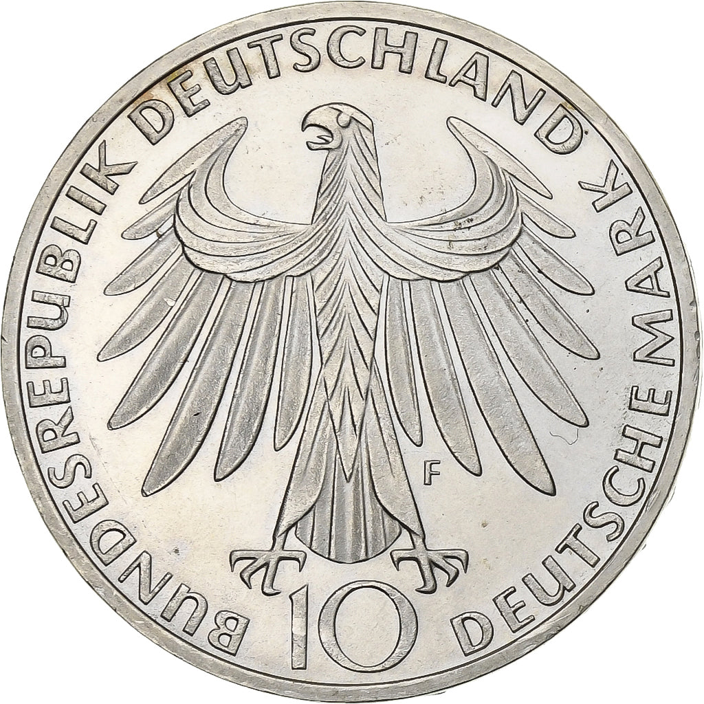 Moneta, GERMANIA - REPUBBLICA FEDERALE, 10 Mark, 1972, Stuttgart, SPL, Argento