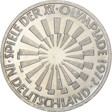 République fédérale allemande, 10 Mark, 1972, Stuttgart, Argent, SUP+, KM:130