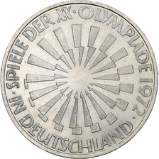 République fédérale allemande, 10 Mark, 1972, Karlsruhe, Argent, SUP+, KM:130