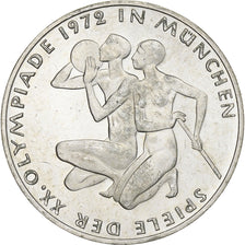 République fédérale allemande, 10 Mark, 1972, Karlsruhe, Argent, SUP, KM:132
