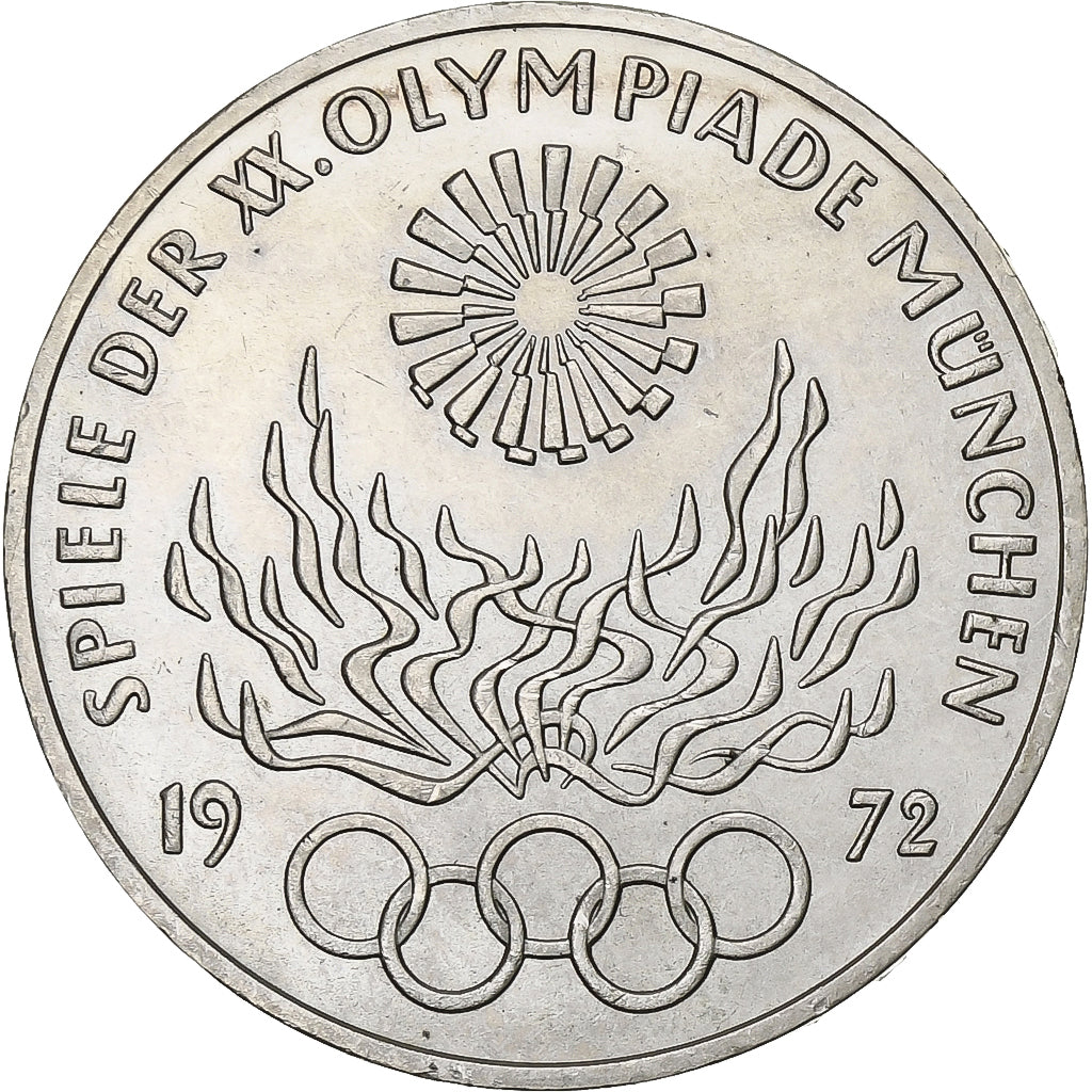 République fédérale allemande, 10 Mark, 1972, Hambourg, Argent, SUP+, KM:135