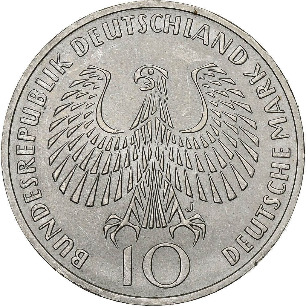 République fédérale allemande, 10 Mark, 1972, Hambourg, Argent, SUP+, KM:135