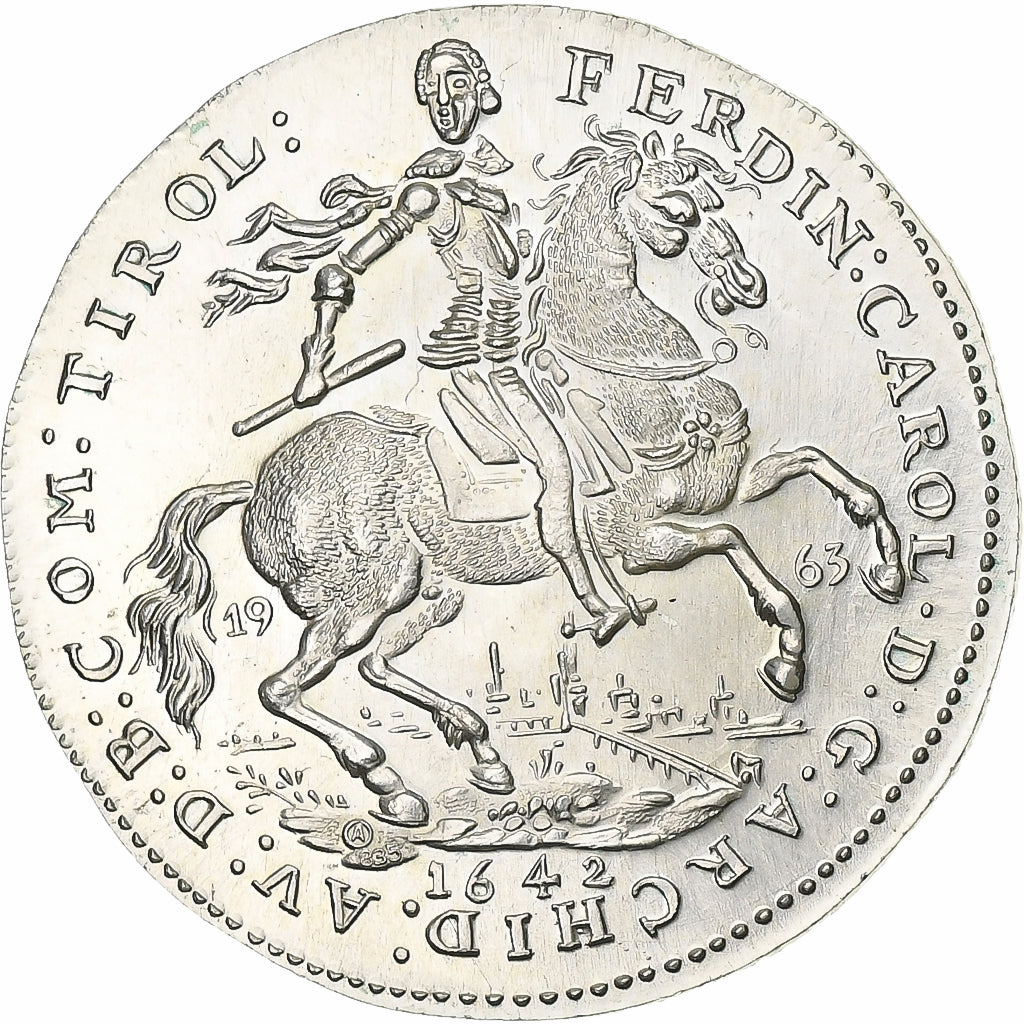 Austria, 2 Ducat, 1963, Restrike, Argento, SPL, KM:M29a