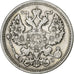 Monnaie, Russie, Nicholas II, 20 Kopeks, 1916, TTB, Argent, KM:22a.2