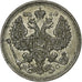 Rusia, Nicholas II, 20 Kopeks, 1913, St. Petersburg, MBC+, Plata, KM:22a.1
