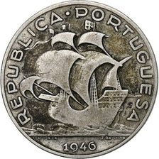 Moeda, Portugal, 5 Escudos, 1946, VF(30-35), Prata, KM:581