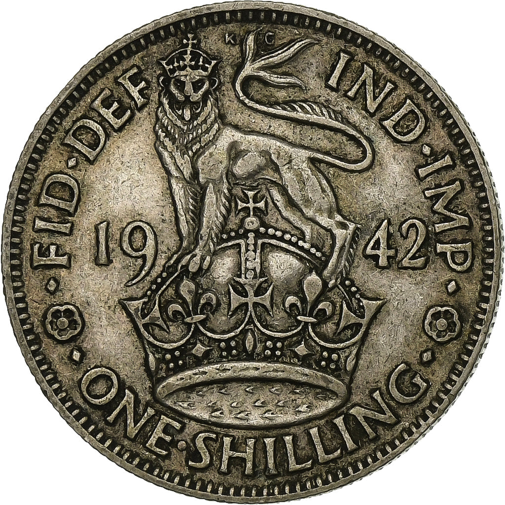 Gran Bretagna, George VI, Shilling, 1942, Argento, BB, KM:853