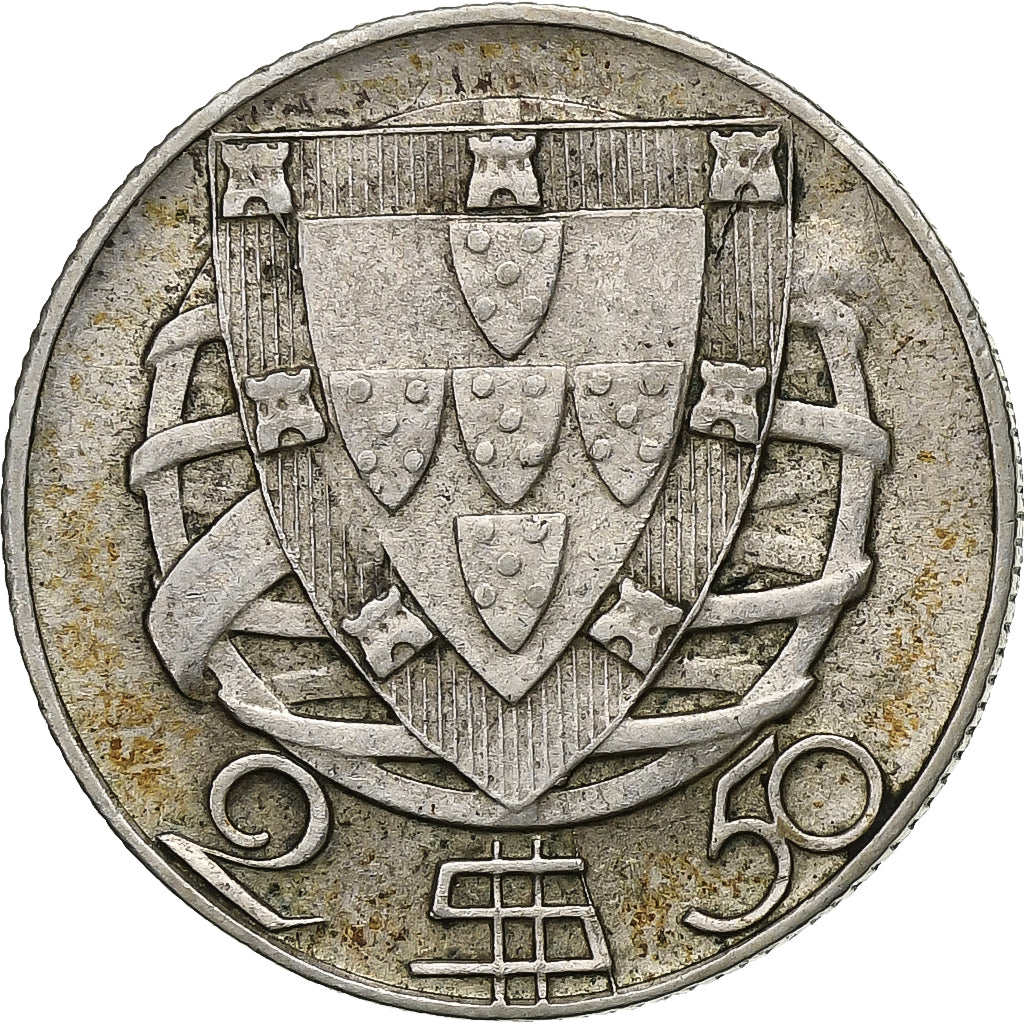Monnaie, Portugal, 2-1/2 Escudos, 1946, TTB, Argent, KM:580