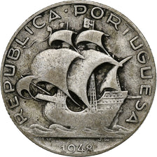 Portugal, 2-1/2 Escudos, 1948, Argent, TB+, KM:580