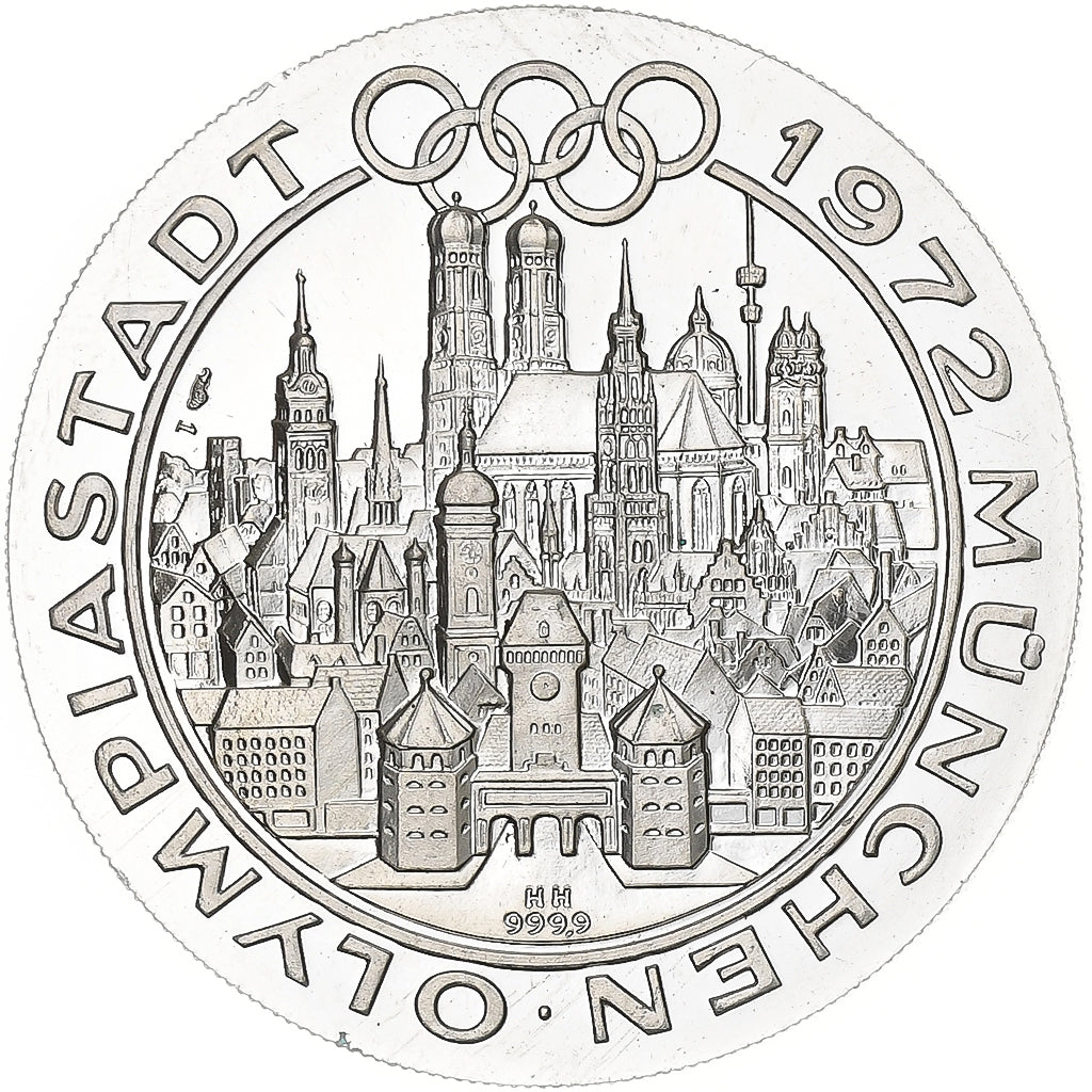 Francia, medaglia, Munich Olympics host city, 1972, Argento, MS63