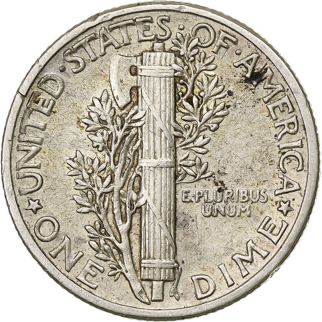Coin, United States, Mercury Dime, Dime, 1942, U.S. Mint, Philadelphia