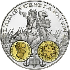 France, Medal, 2000 Ans d'Histoire Monétaire, 1 Franc Napoléon Ier, MS(65-70)