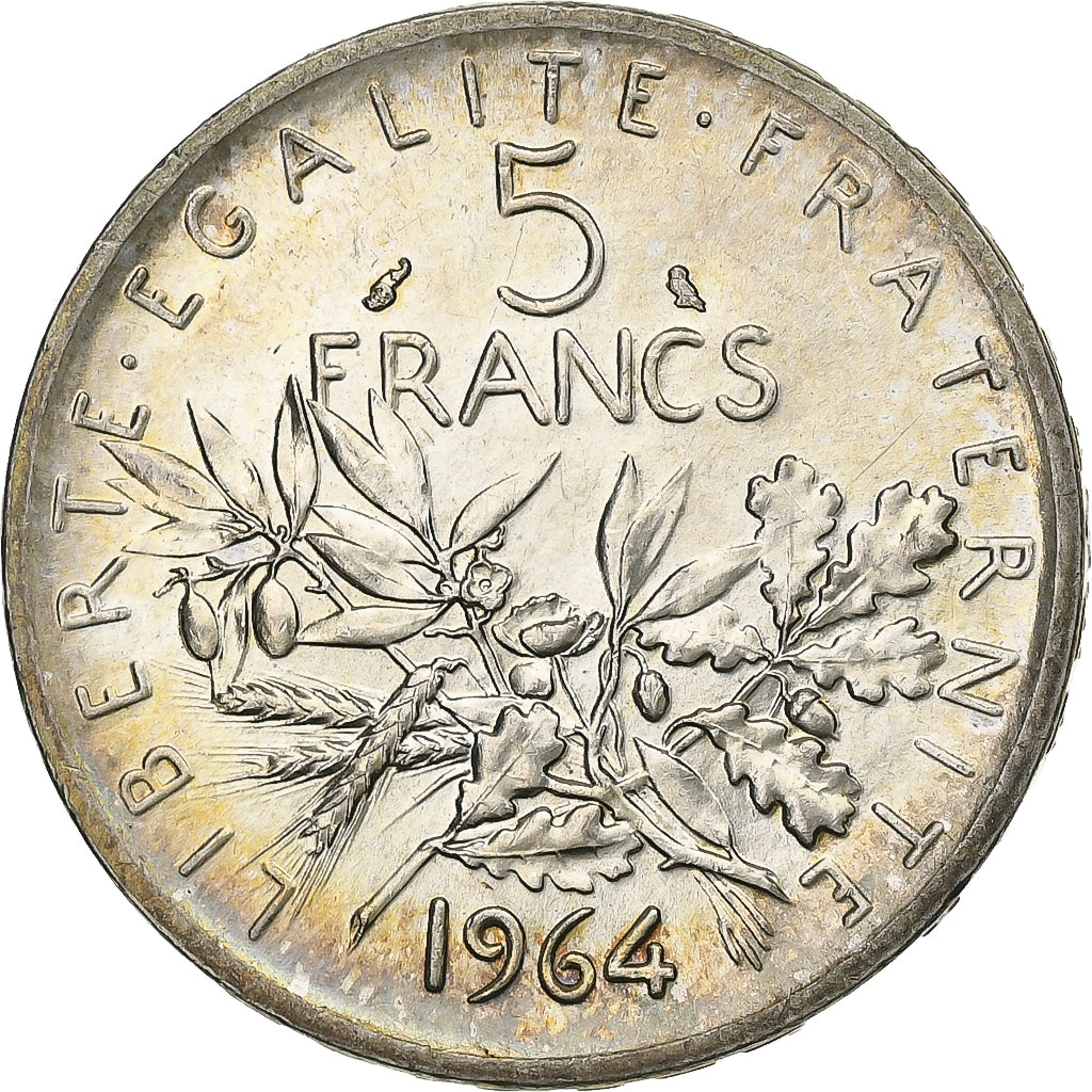 Frankreich, 5 Francs, Semeuse, 1963, Paris, Silber, S, Gadoury:770, KM:926