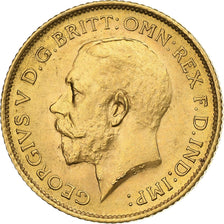 Australia, George V, 1/2 Sovereign, 1915, Sydney, Gold, AU(55-58), KM:819