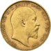 GREAT BRITAIN, 1/2 Sovereign, 1903, KM #804, AU(50-53), Gold, 4.00