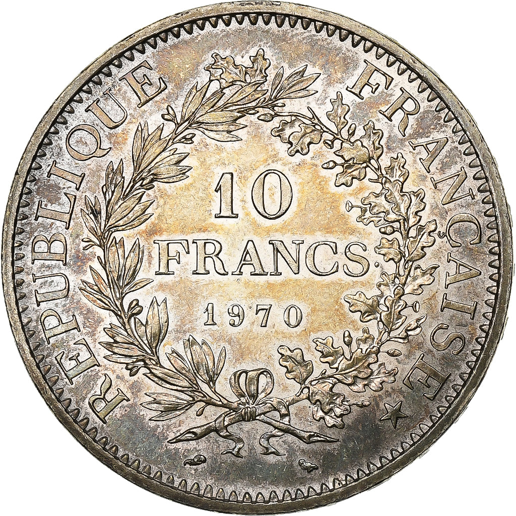 Coin, France, Hercule, 10 Francs, 1970, Paris, MS(60-62), Silver, KM:932
