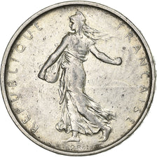 France, Semeuse, 5 Francs, 1966, Paris, AU(50-53), Silver, KM:926, Gadoury:770