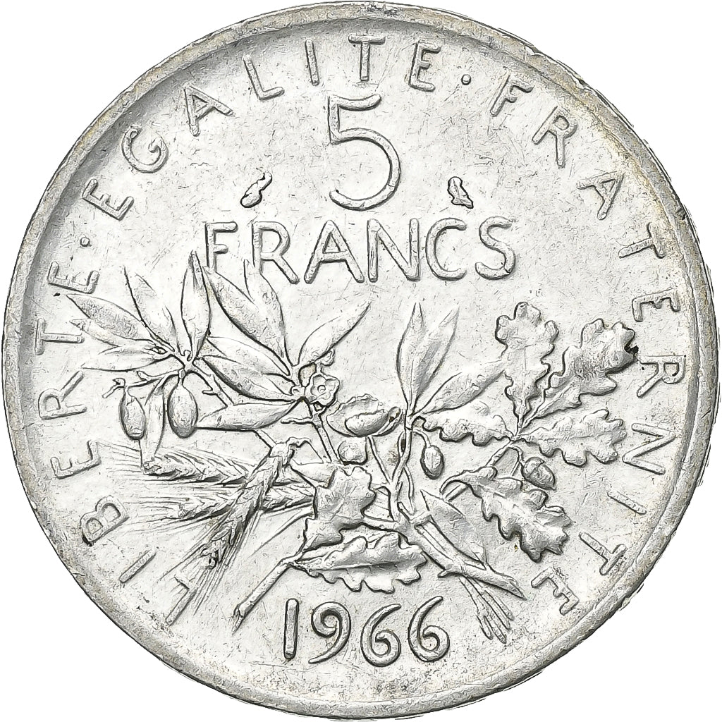 France, Semeuse, 5 Francs, 1966, Paris, TTB+, Argent, KM:926, Gadoury:770