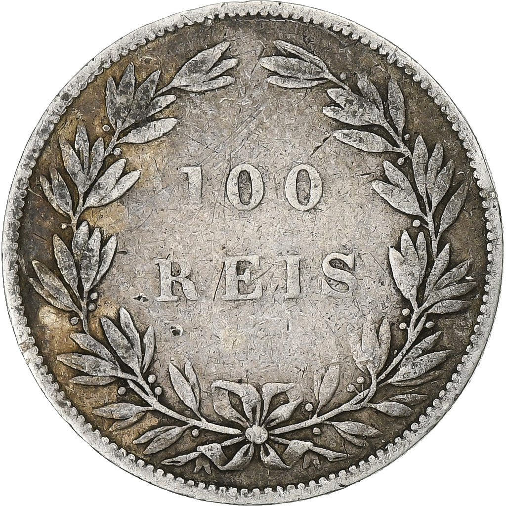 Portugal, Luiz I, 100 Reis, 1864, Argent, TB+, KM:510
