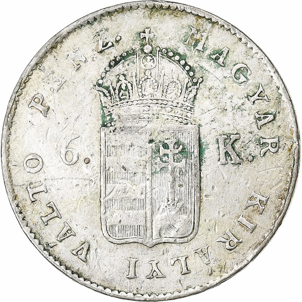 Coin, Hungary, Franz Joseph I, Hat (6) Krajczar, 1849, Nagybanya, VF(30-35)