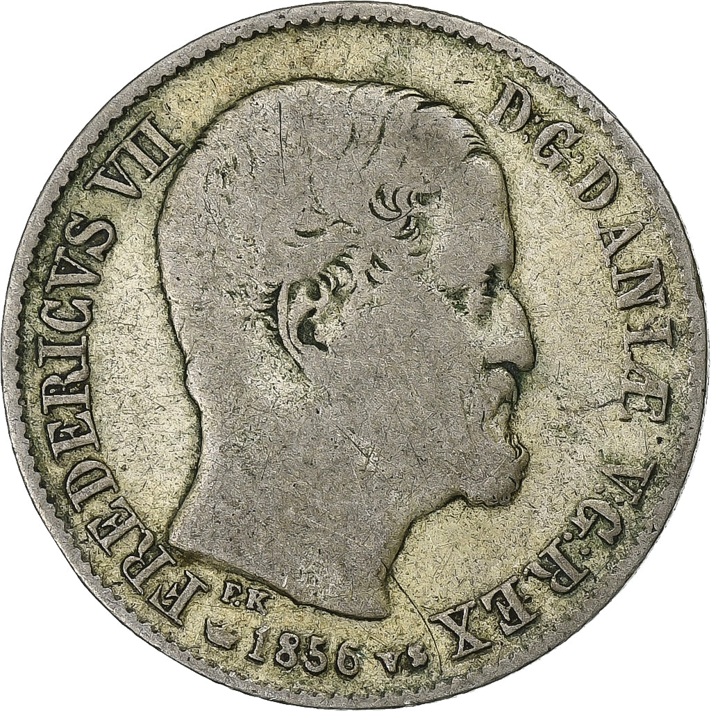 Coin, Denmark, Frederik VII, 16 Skilling Rigsmont, 1856, Copenhagen, VF(20-25)