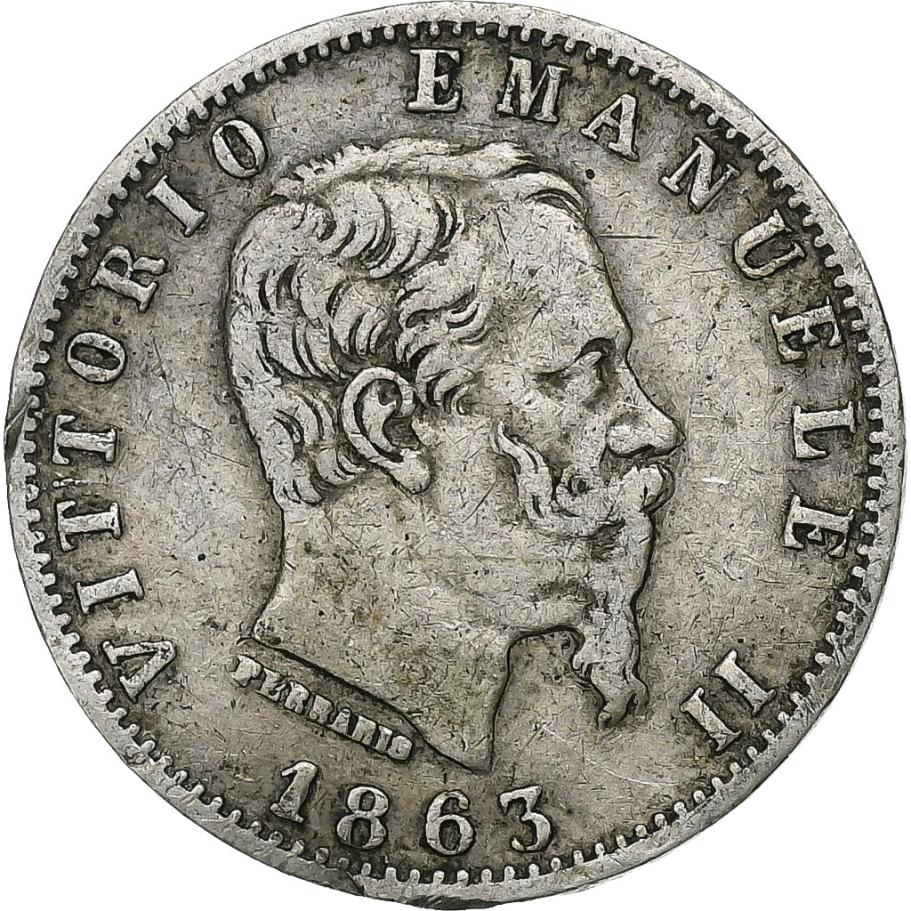 Moneta, Włochy, Vittorio Emanuele II, 20 Centesimi, 1863, Milan, EF(40-45)