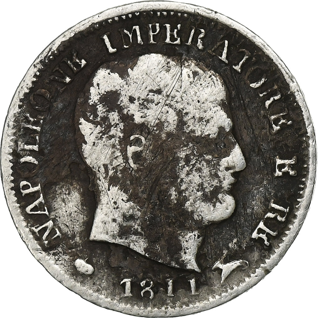 Moeda, ESTADOS ITALIANOS, KINGDOM OF NAPOLEON, Napoleon I, 5 Soldi, 1811, Milan
