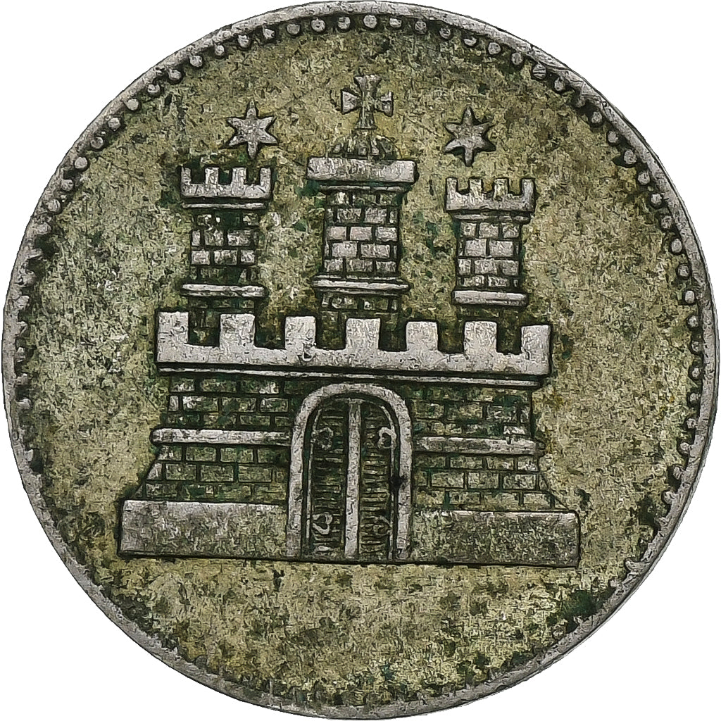 GERMAN STATES, Schilling, 1855, KM #586, VF(30-35), Silver, 1.00
