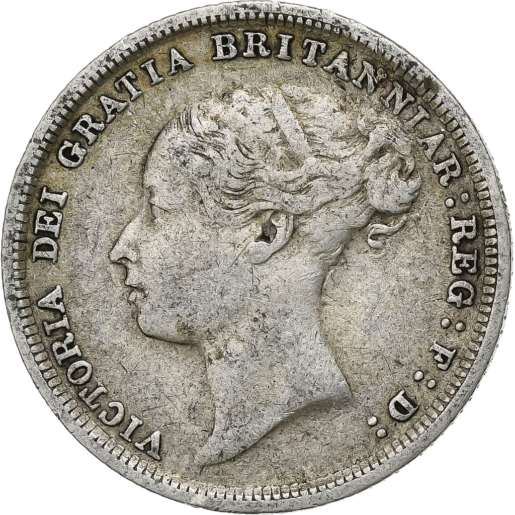 Münze, Großbritannien, Victoria, 6 Pence, 1884, SS+, Silber, KM:757