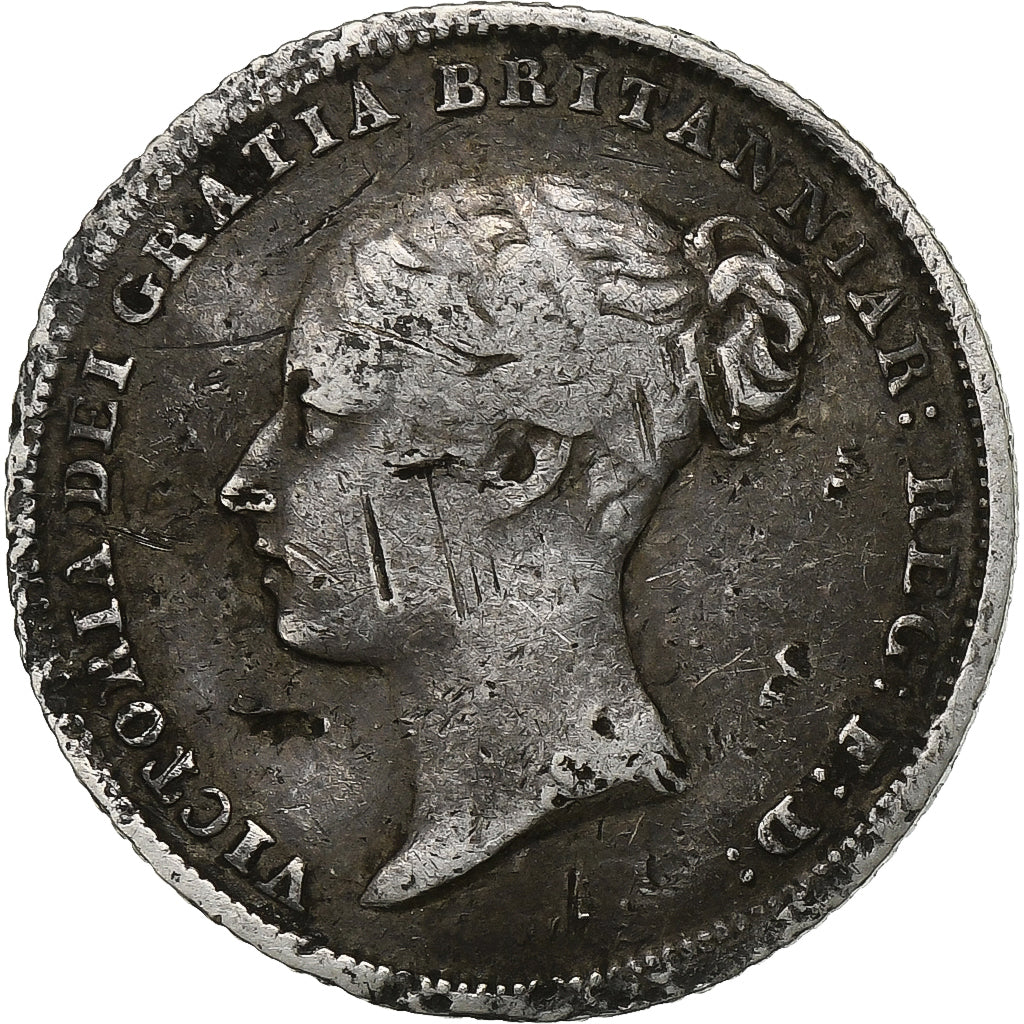 Great Britain, Victoria, 6 Pence, 1842, Silver, VF(20-25), KM:733.1