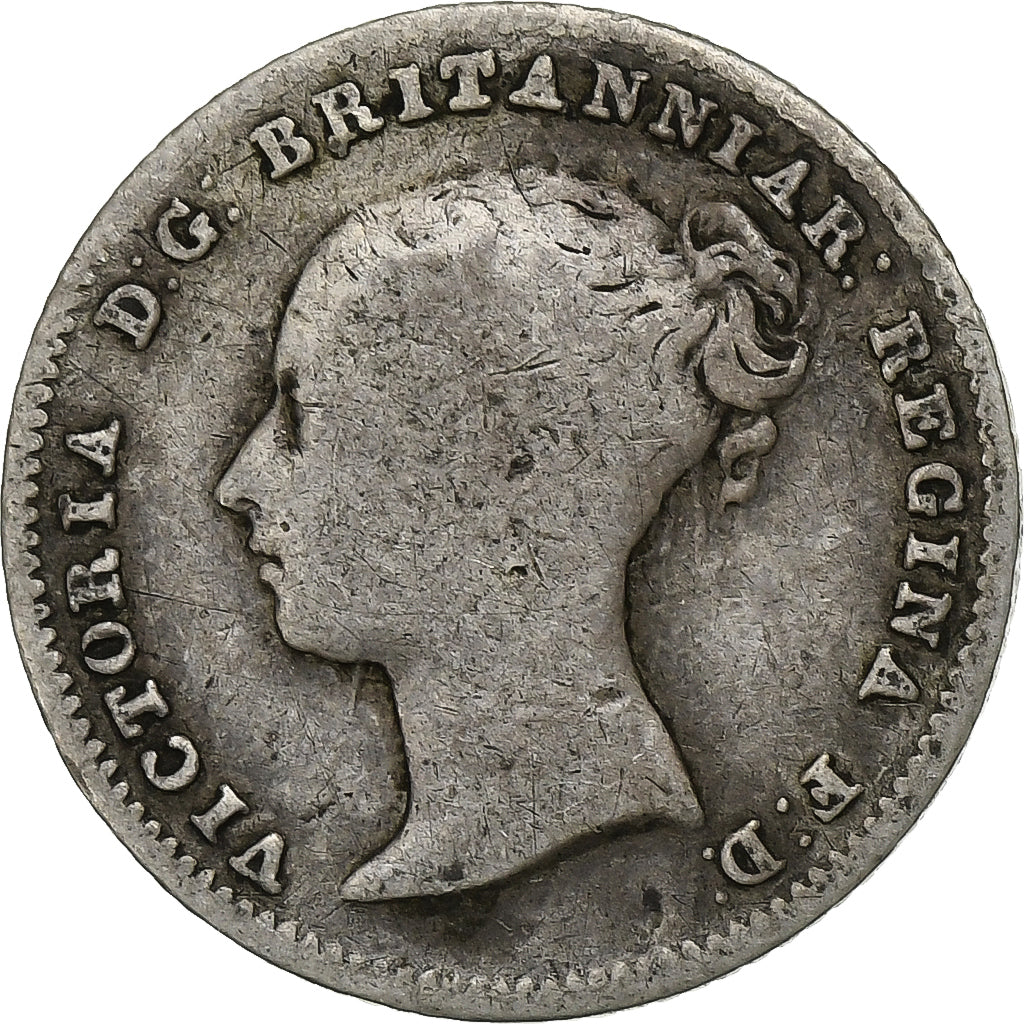 Great Britain, Victoria, 4 Pence, Groat, 1855, Silver, VF(20-25), KM:731.1
