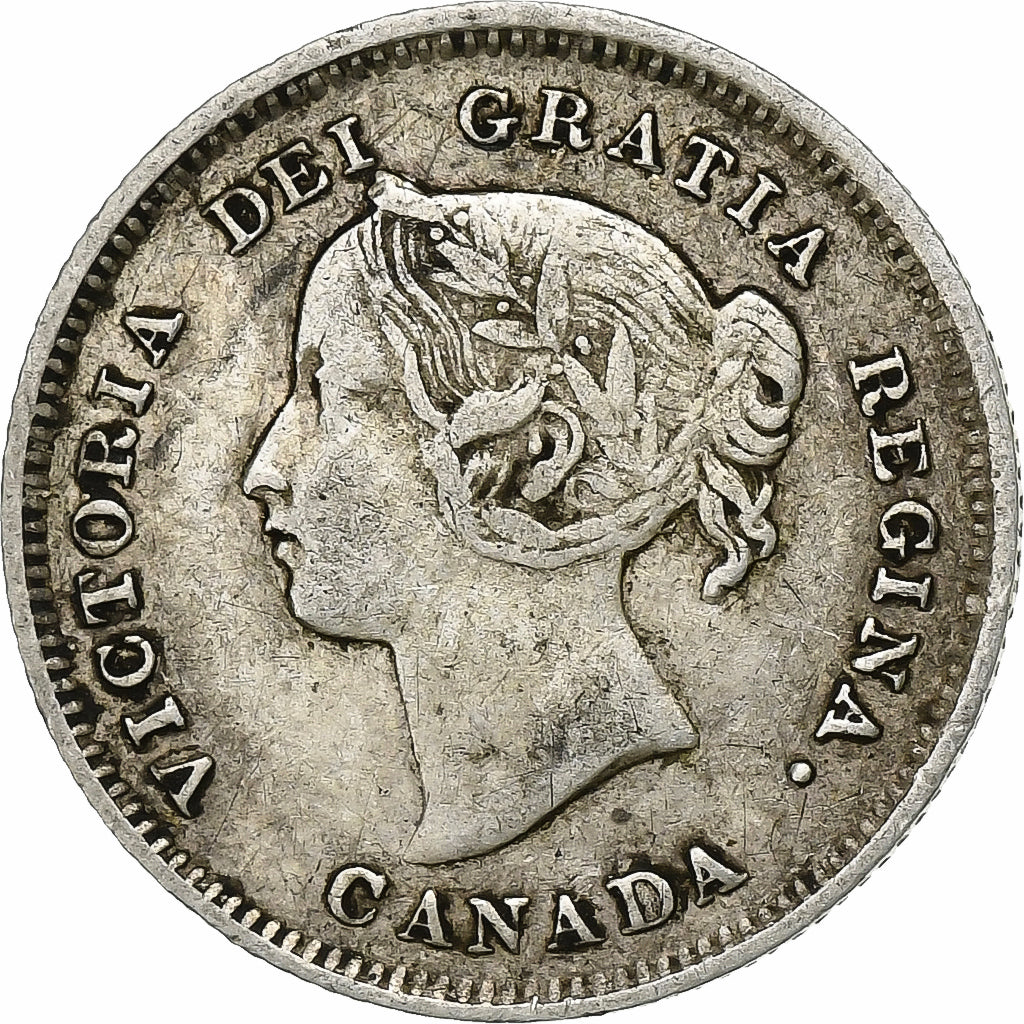 Canada, Victoria, 5 Cents, 1891, Zilver, ZF, KM:2