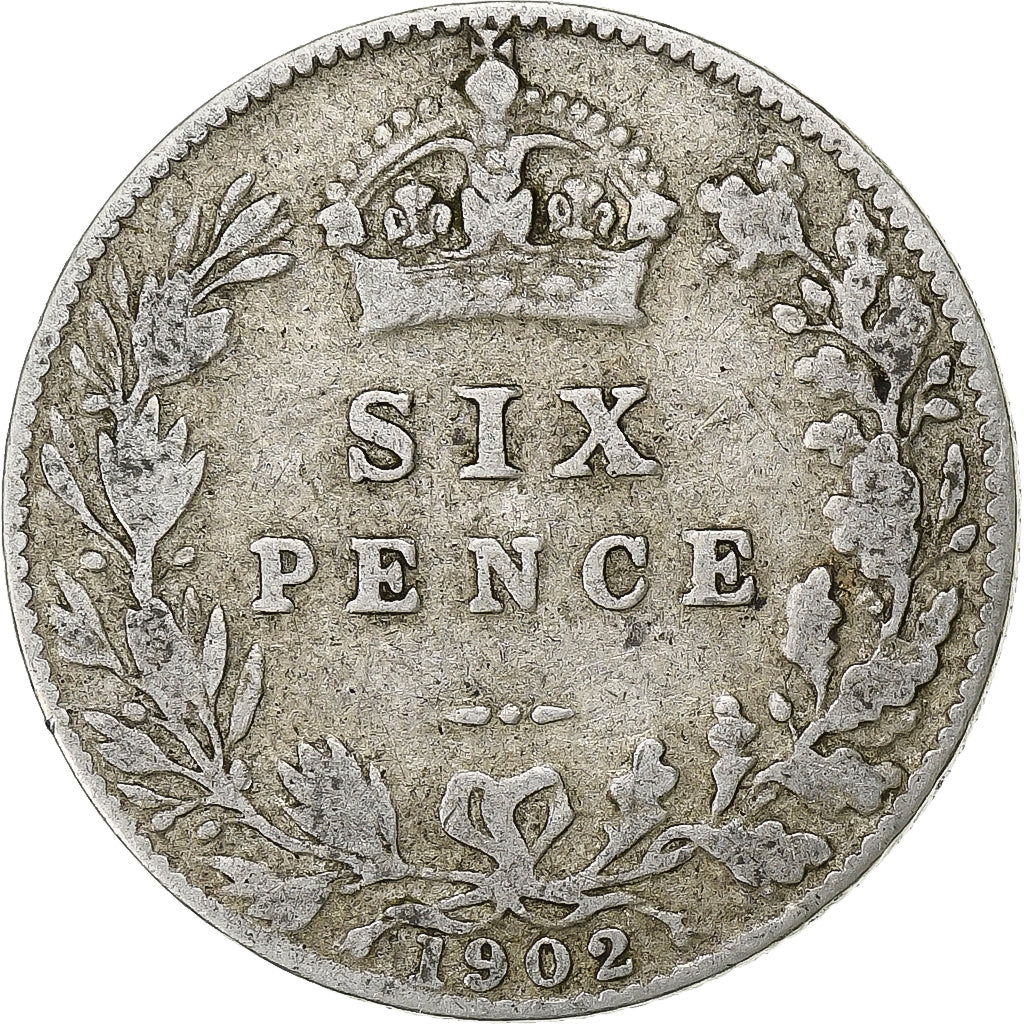 Great Britain, Edward VII, 6 Pence, 1902, Silver, VF(30-35), KM:799