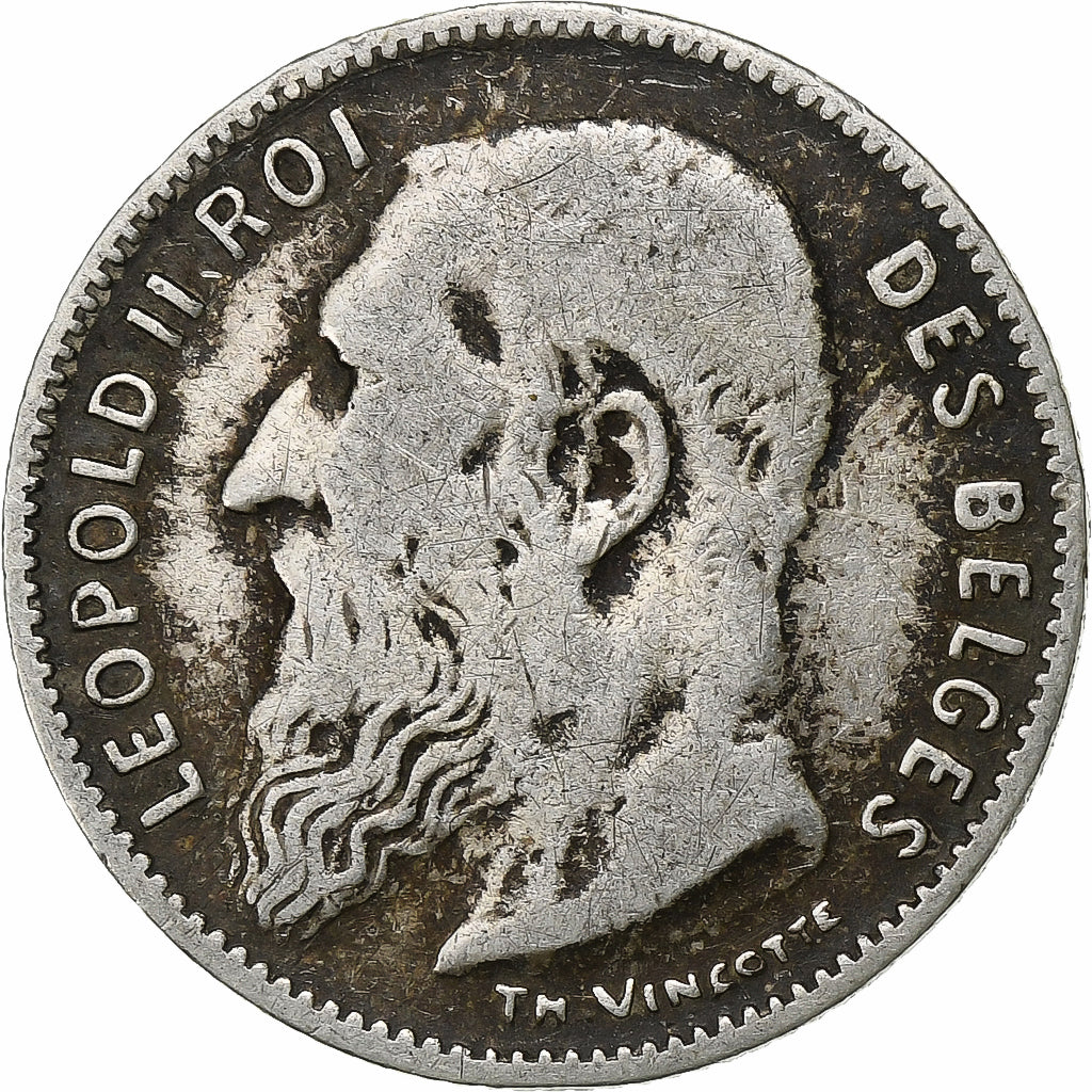 Belgium, 50 Centimes, 1907, VF(20-25), Silver, KM:61.1