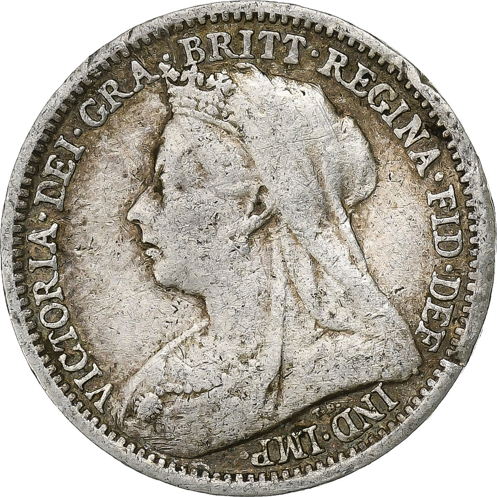 Coin, Great Britain, Victoria, 3 Pence, 1901, VF(30-35), Silver, KM:777