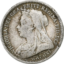 Coin, Great Britain, Victoria, 3 Pence, 1901, VF(30-35), Silver, KM:777