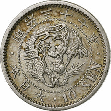 Coin, Japan, Mutsuhito, 10 Sen, 1904, AU(50-53), Silver, KM:23