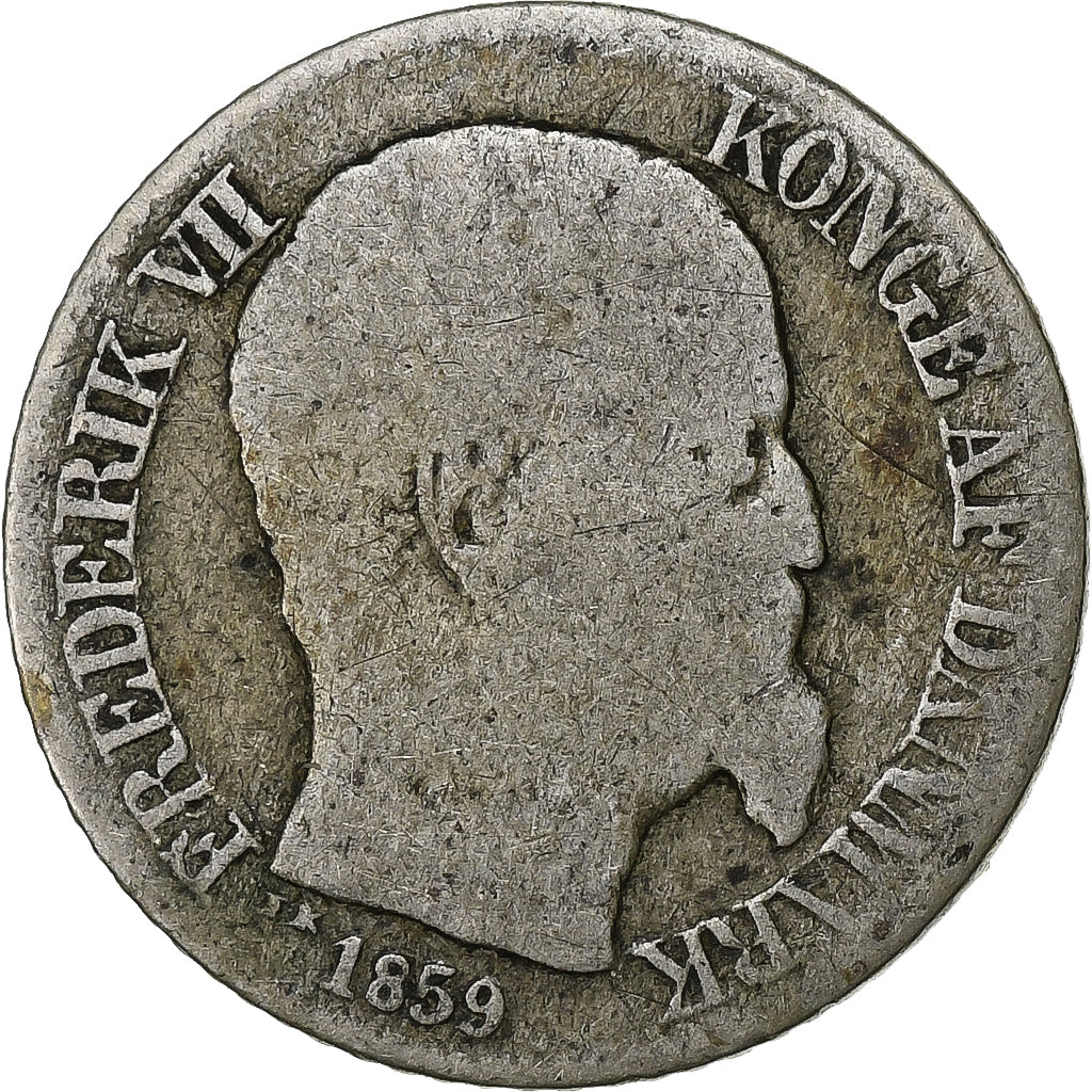 Moneta, Indie occidentali danesi, Frederik VII, 5 Cents, 1859, Copenhagen, MB