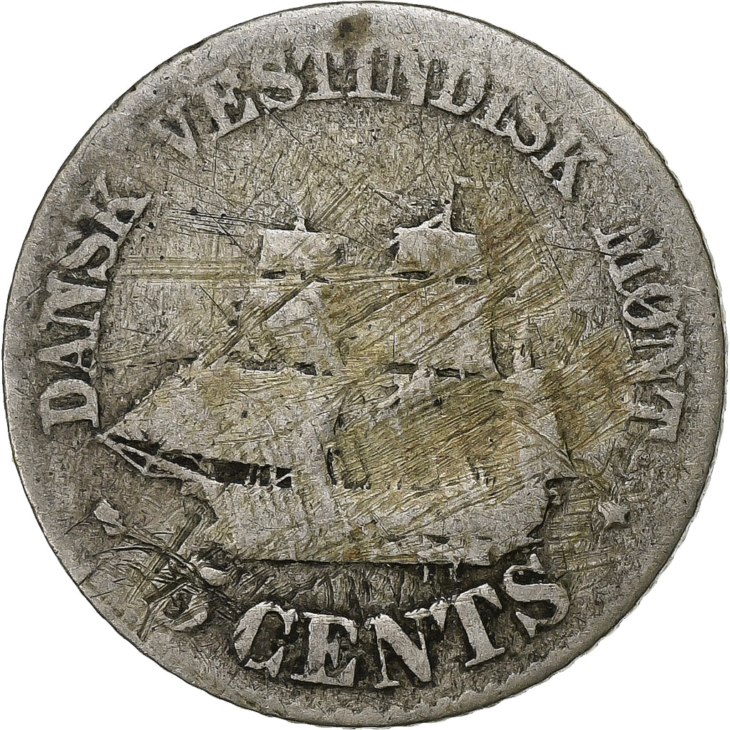 Moneta, Indie occidentali danesi, Frederik VII, 5 Cents, 1859, Copenhagen, MB