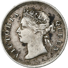 Hong Kong, Victoria, 5 Cents, 1887, Silver, EF(40-45), KM:5