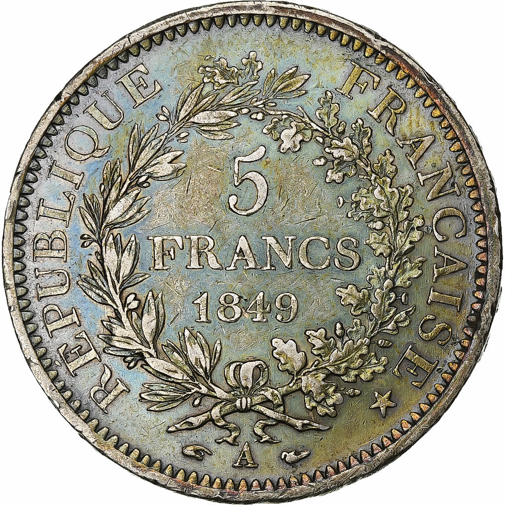 Monnaie, France, Hercule, 5 Francs, 1849, Paris, TTB, Argent, Gadoury:683