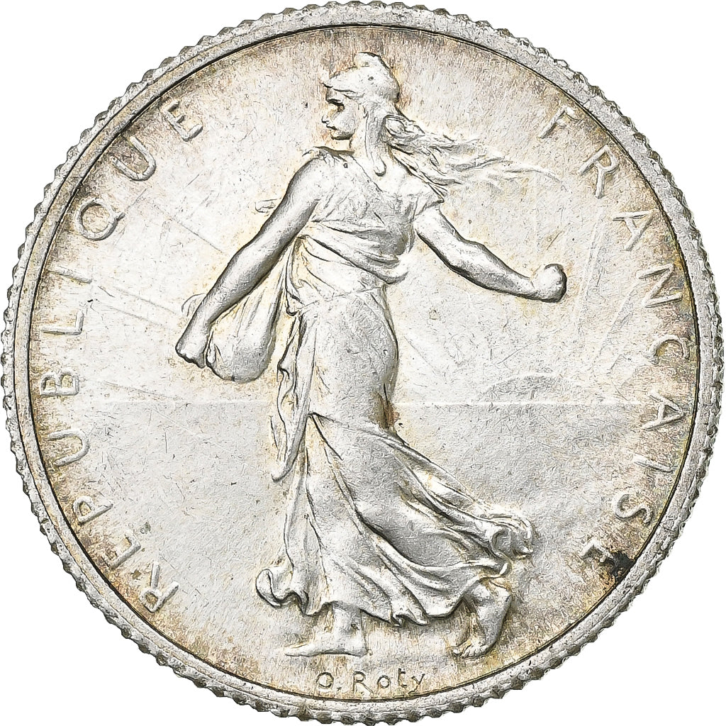 Moneta, Francia, Semeuse, Franc, 1916, Paris, 1 Franc, BB+, Argento, KM:844.1
