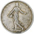 Moneta, Francia, Semeuse, Franc, 1909, Paris, MB+, Argento, KM:844.1