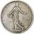 Moneta, Francia, Semeuse, Franc, 1909, Paris, MB+, Argento, KM:844.1