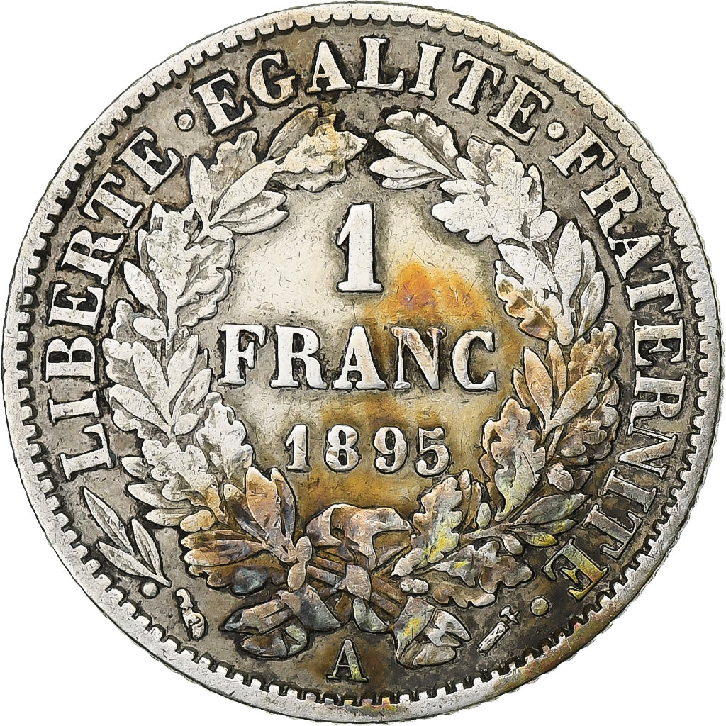 Coin, France, Cérès, Franc, 1895, Paris, VF(30-35), Silver, KM:822.1