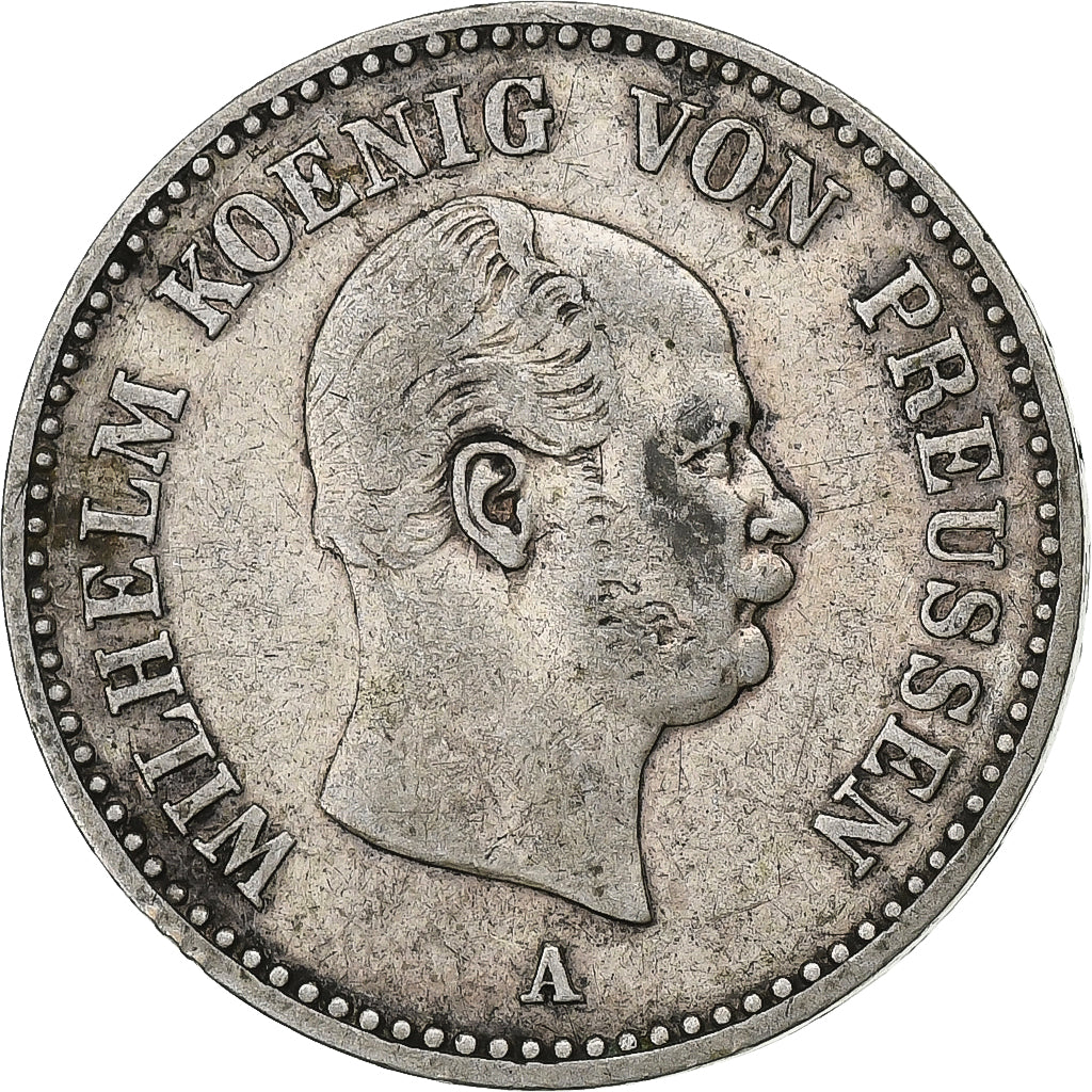 Duitse staten, PRUSSIA, Friedrich Wilhelm IV, 1/6 Thaler, 1862, Berlin, Zilver