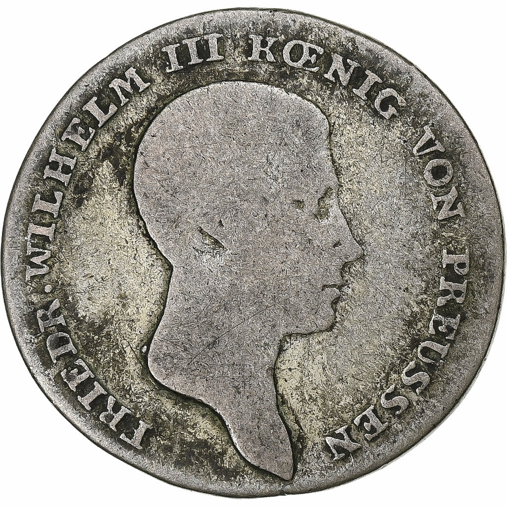 Münze, Deutsch Staaten, PRUSSIA, Friedrich Wilhelm III, 1/6 Thaler, 1812