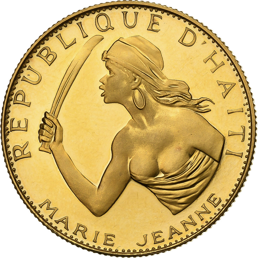 HAITI, 100 Gourdes, 1968, KM #69, MS(65-70), Gold, 19.72