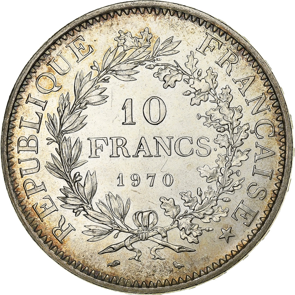 Münze, Frankreich, Hercule, 10 Francs, 1970, Paris, VZ+, Silber, KM:932