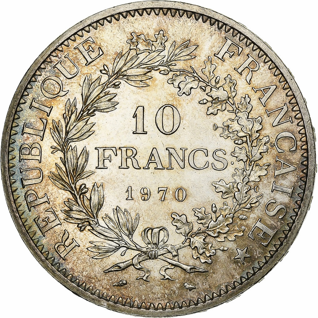 Münze, Frankreich, Hercule, 10 Francs, 1970, Paris, VZ+, Silber, KM:932